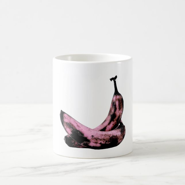 Rosa Bananas Coola Roligt Unik Kaffemugg (Center)