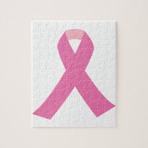 Rosa band av bröstcancermedvetenheten pussel