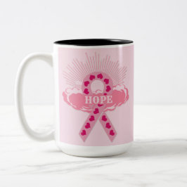 Rosa band av hoppet Rosa Mugg