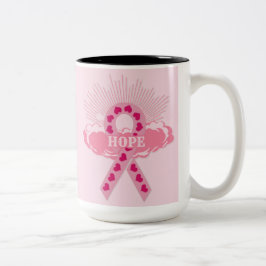 Rosa band av hoppet Rosa Mugg