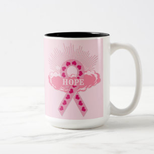 Rosa band av hoppet Rosa Mugg