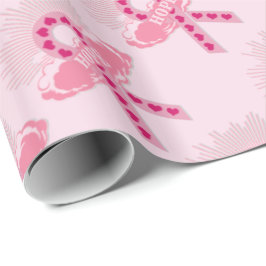 Rosa Band av Hoppets Rosa Wrapping Papper Presentpapper