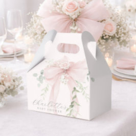 Rosa band baby i knopp Baby Shower Presentaskar