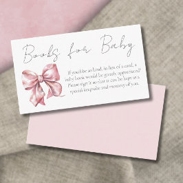Rosa band baby shower böcker för baby tilläggskort