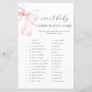 Rosa band baby shower GODIS MATCHNINGSSPEL