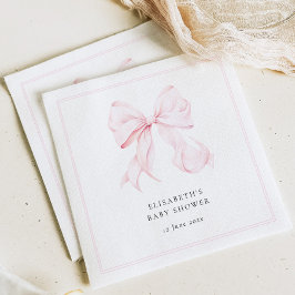 Rosa band baby shower  pappersservett