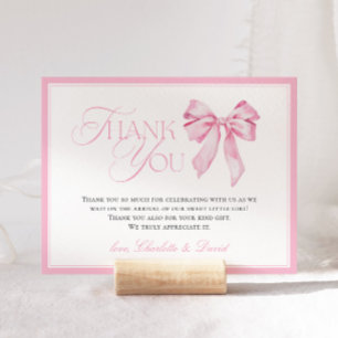 Rosa band baby shower tack kort