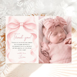 Rosa band babyflicka foto tack kort