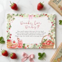 Rosa band Berry söta jordgubbar Baby Shower