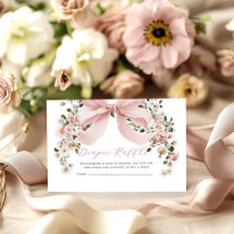 Rosa band blommig baby shower blöja- lotteri