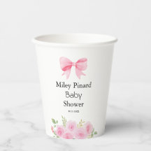 Rosa band blommig baby shower-fest