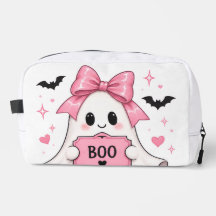 Rosa band BOO spök Coquette Halloween