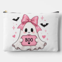Rosa band BOO spök Coquette Halloween
