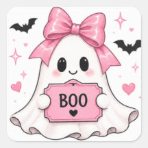Rosa band BOO spökflicka Halloween