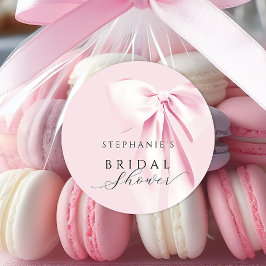 Rosa band bröllopsdusch dekal runt klistermärke