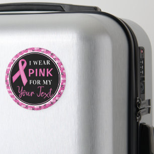 Rosa band bröstcancer medvetenhet design magnet