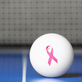 Rosa band bröstcancer medvetenhet pingisboll