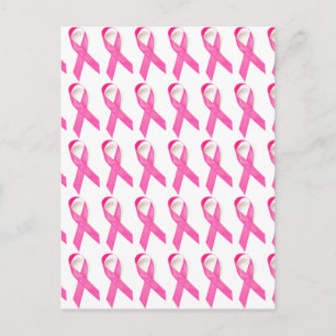 Rosa band bröstcancer medvetenhet vykort