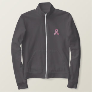 Rosa band - bröstcancermedvetenhet broderad jacka