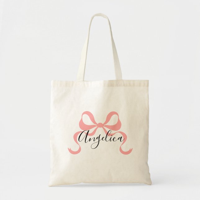 Rosa band Brudtärna Totebag Tygkasse (Framsidan)