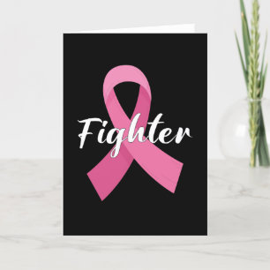 Rosa band cancer medvetenhet bröstcancer fighter tack kort