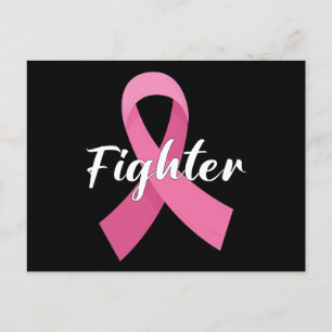 Rosa band cancer medvetenhet bröstcancer fighter vykort