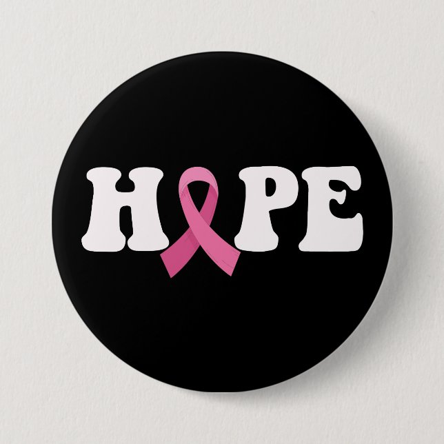 Rosa band cancer medvetenhet bröstcancer hopp  knapp (Framsida)