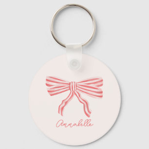 Rosa band coquette-estetik nyckelring