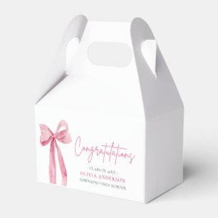 Rosa band Coquette-examen Grattis Presentaskar