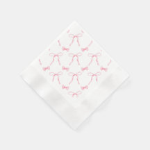 Rosa band Coquette tema fest pappers servett