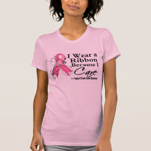 Rosa band, därför att jag att bry sig - t-shirt