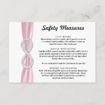 Rosa band diamant oändlighet säkerhetsåtgärder