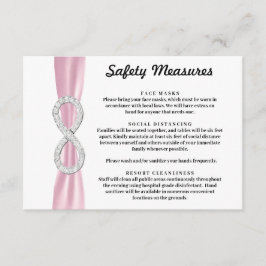 Rosa band diamant oändlighet säkerhetsåtgärder tilläggskort