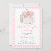 Rosa band en liten pumpa baby shower flicka
