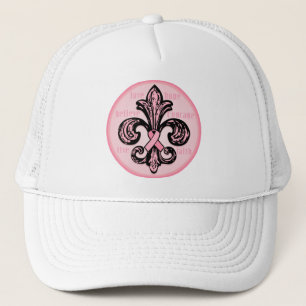 Rosa band Fleur de lis Truckerkeps