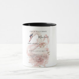 Rosa band flicka bebisfest mugg