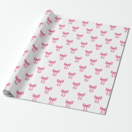 Rosa band flicka bebisfest presentpapper