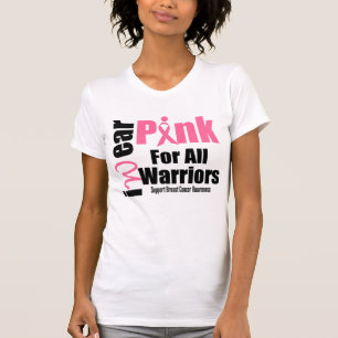 Rosa band för bröstcancer medvetenhet alla kriga t-shirt
