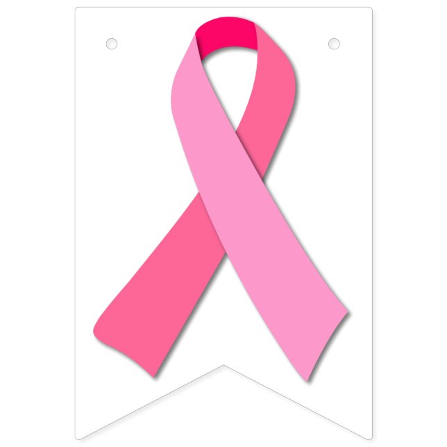 Rosa band för bröstcancermedvetande vimplar (Andra flaggan)