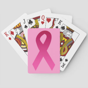 Rosa-band för bröstcancermedvetenhet casinokort