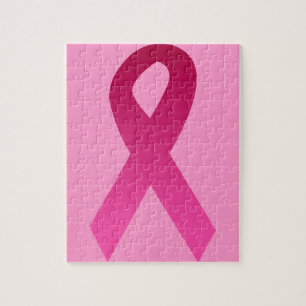 Rosa-band för bröstcancermedvetenhet pussel