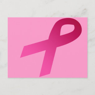 Rosa-band för bröstcancermedvetenhet vykort