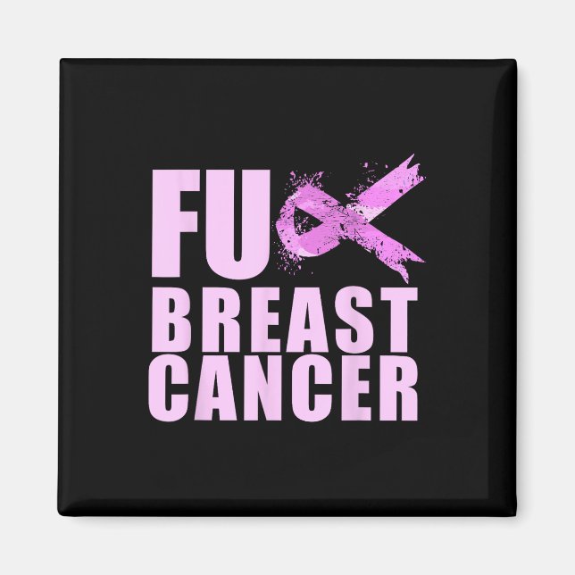 Rosa Band för cancervård för bröstcancer Magnet (Framsidan)