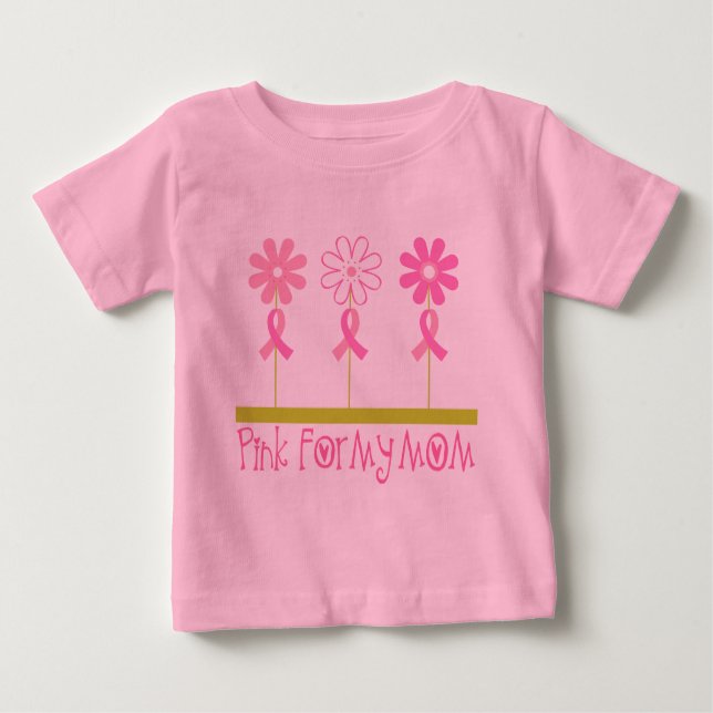Rosa band för min mamma t shirt (Framsida)