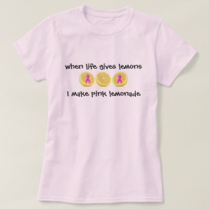 Rosa band för rosa Lemonade för bröstcancer T-shirt