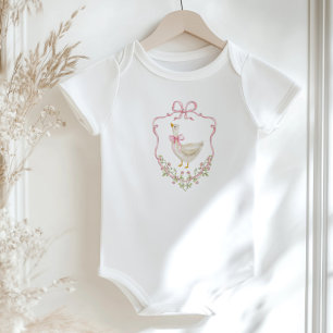 Rosa band Gås Crest Babyflicka baby shower T Shirt
