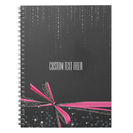 Rosa band glans band & bling journal anteckningsbo anteckningsbok