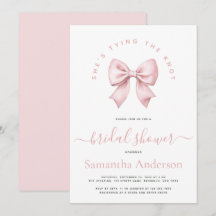 Rosa band Hon knyter knuten bröllopsfest för brude