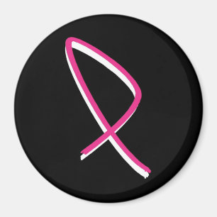 Rosa band II för bröstcancermedvetenhet Magnet