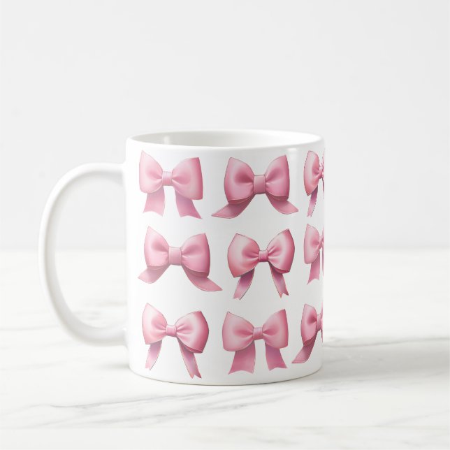 Rosa band kaffe/te-mugg kaffemugg (Vänster)